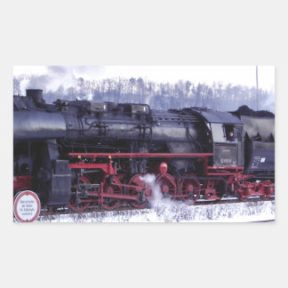 Dampfzugs-Eisenbahn-Lokomotive Bahnhof Motor Rechteckiger Aufkleber