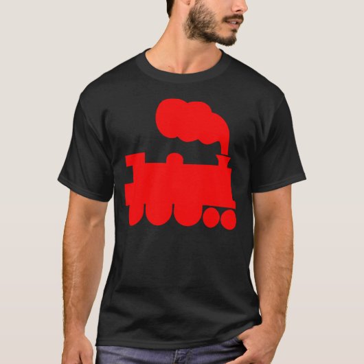 Dampfzugsymbol - rot T-Shirt (Vorderseite)