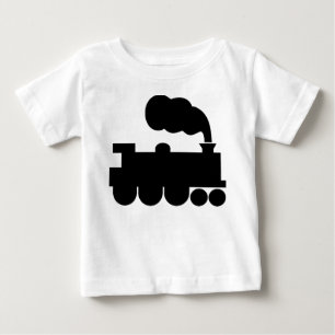 Dampfzugsymbol - Schwarz Baby T-shirt