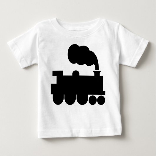 Dampfzugsymbol - Schwarz Baby T-shirt (Vorderseite)