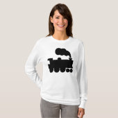 Dampfzugsymbol - Schwarz T-Shirt (Vorne ganz)