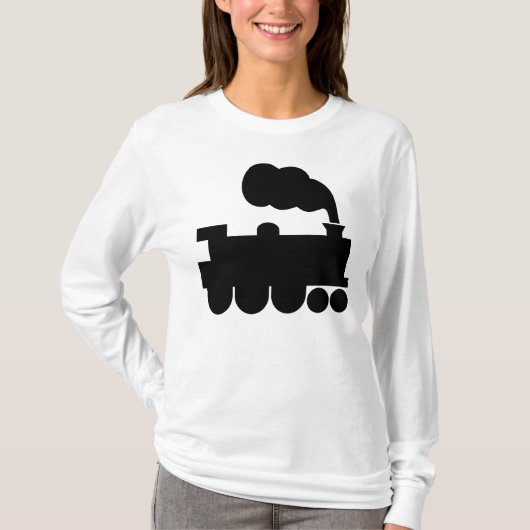 Dampfzugsymbol - Schwarz T-Shirt (Vorderseite)