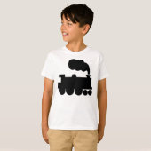 Dampfzugsymbol - Schwarz T-Shirt (Vorne ganz)