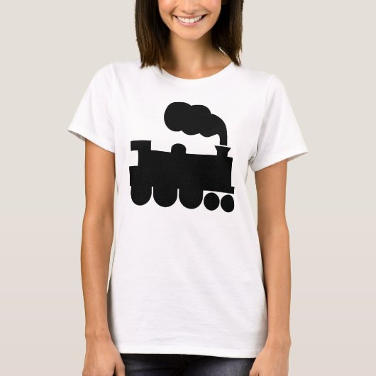 Dampfzugsymbol - Schwarz T-Shirt (Vorderseite)