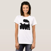 Dampfzugsymbol - Schwarz T-Shirt (Vorne ganz)