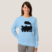 Dampfzugsymbol - Schwarz T-Shirt (Vorne ganz)