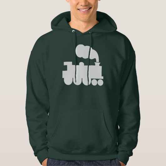Dampfzugsymbol - weiß hoodie (Vorderseite)