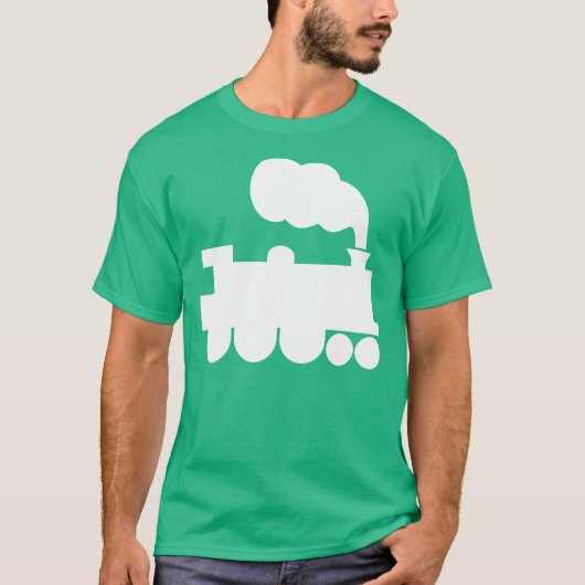 Dampfzugsymbol - weiß T-Shirt (Vorderseite)