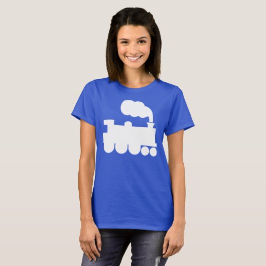 Dampfzugsymbol - weiß T-Shirt (Vorne ganz)