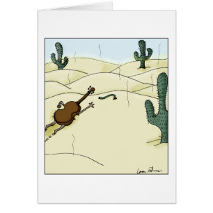 Dampit im Wüsten-ViolineViolacello-Cartoon
