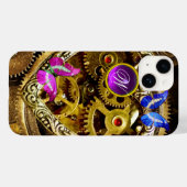 DAMPUNKGEARS ,GEMSTONS, BÜTTERFLIES-MONOGRAMM Case-Mate iPhone HÜLLE (Rückseite (Horizontal))