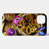 DAMPUNKHERZ, GEARS,GEMS,BUTTERFLIES-MONOGRAMM Case-Mate iPhone HÜLLE (Rückseite (Horizontal))