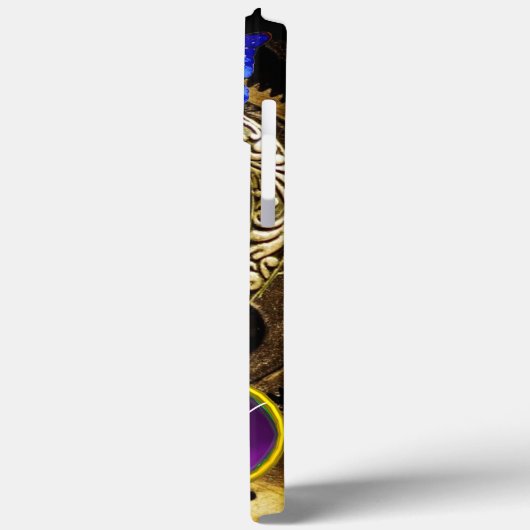 DAMPUNKHERZ, GEARS,GEMS,BUTTERFLIES-MONOGRAMM Case-Mate iPhone HÜLLE (Rückseite / Links)