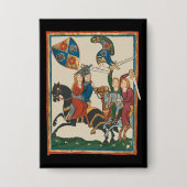 Damsel in Not, mittelalterliche Kunst des 14. Jahr Button (Vorderseite)