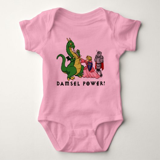 Damsel Power Baby Strampler (Vorderseite)