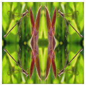 Damselfly balanciert auf einem Blume Stoff (Muster)