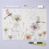 Damselfly Dancer Französisch Script Meadow Decoupa Seidenpapier (Handwerk)