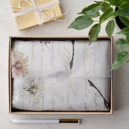 Damselfly Dancer Französisch Script Meadow Decoupa Seidenpapier (Geschenk)