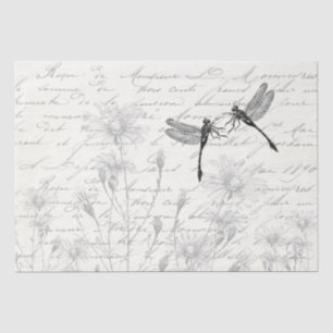 Damselfly Dancer Französisch Script Meadow Decoupa Seidenpapier