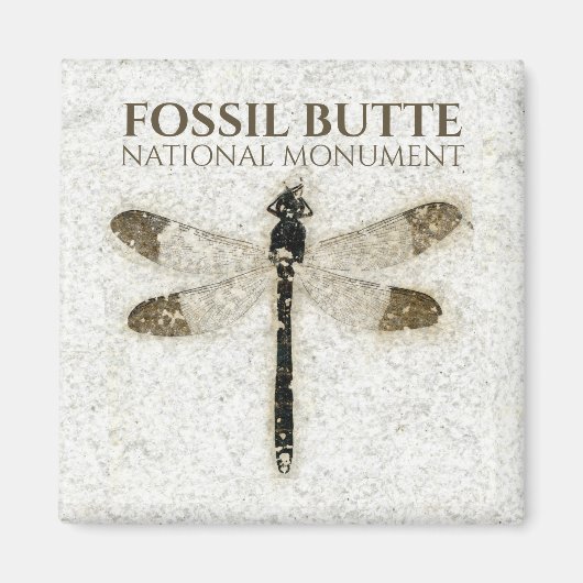 Damselfly Fossil, Fossil Butte NM, Wyoming Magnet (Vorne)
