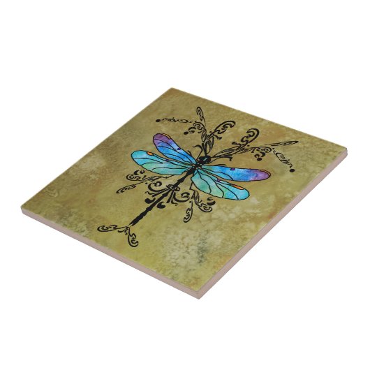 Damselfly Nouveau Fliese (Seite)