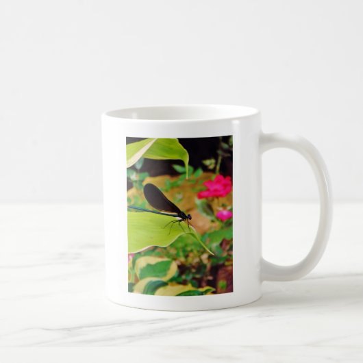 Damselfly und Rose Kaffeetasse (Rechts)
