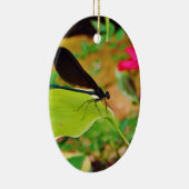 Damselfly und Rose Keramikornament (Rechts)