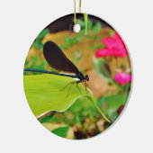 Damselfly und Rose Keramikornament (Links)