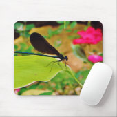 Damselfly und Rose Mousepad (Mit Mouse)