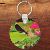 Damselfly und Rose Schlüsselanhänger (Vorderseite)