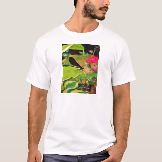 Damselfly und Rose T-Shirt (Vorderseite)