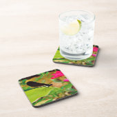 Damselfly und Rose Untersetzer (Rechte Seite)