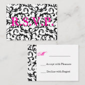 Damsk R.S.V.P. Begleitkarte (Vorne/Hinten)