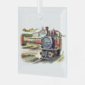 DAMTRAG ORNAMENT AUS GLAS (Vorderseite links)