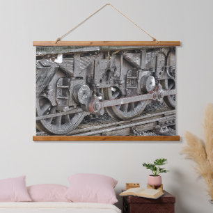 DAMTRAG WANDTEPPICH MIT HOLZRAHMEN