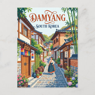 Damyang Bambuswald-Allee Südkorea Postkarte