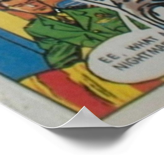 Dan Dare Retro Comic Book Art Poster (Ecke)