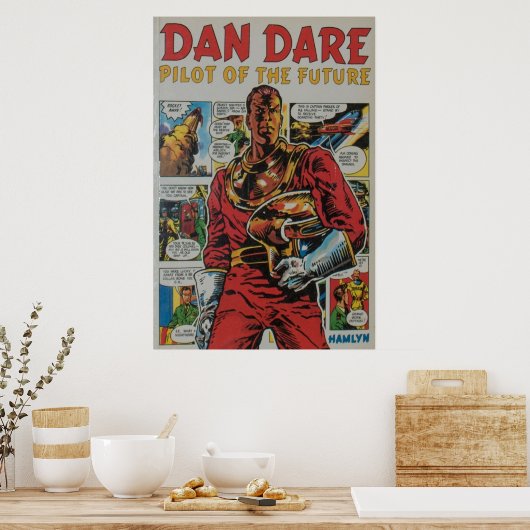Dan Dare Retro Comic Book Art Poster (Küche)