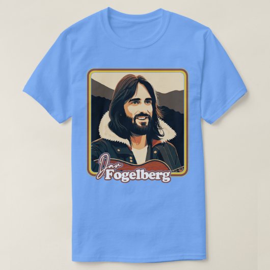 Dan Fogelberg Retro Illustration Style T-Shirt (Design vorne)