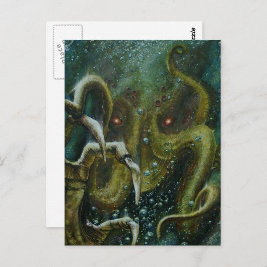 Dan Henk Cthulhu Postkarte (Vorne/Hinten)