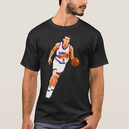 Dan Majerle Pixel Dribble Qiangy T-Shirt (Vorderseite)