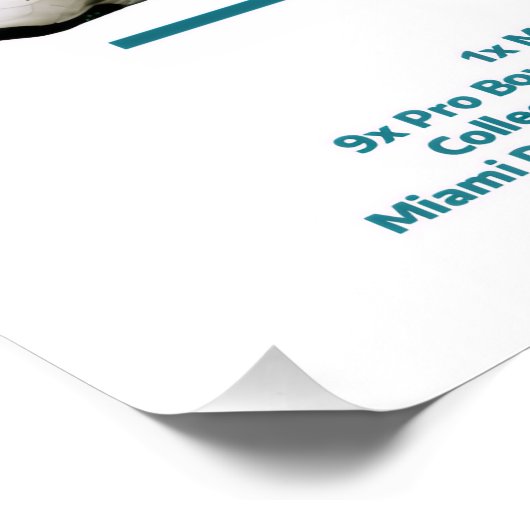 Dan Marino Miami Dolphins Poster (Ecke)