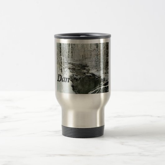 Dan-Name Art-Nebenfluss Ansicht-Reise Tasse (Mittel)