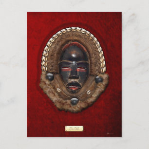 Dan Peoples Dean Gle Mask [Elfenbeinküste] auf Red Postkarte