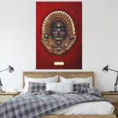 Dan Peoples Dean Gle Mask on Red Velvet Leinwanddruck (Insitu (Schlafzimmer))