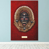 Dan Peoples Dean Gle Mask on Red Velvet Leinwanddruck (Insitu (Holzboden))