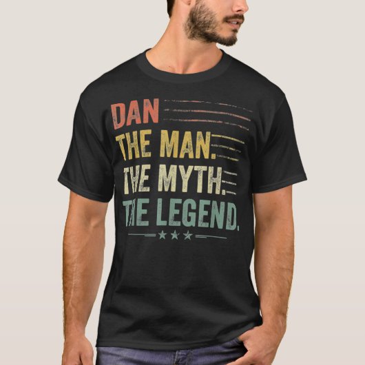 Dan the Man The Myth The Legend Vaters Day, Birne T-Shirt (Vorderseite)
