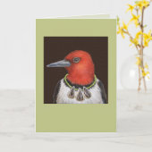 Dan the red-kopfspecht card karte (Gelbe Blume)