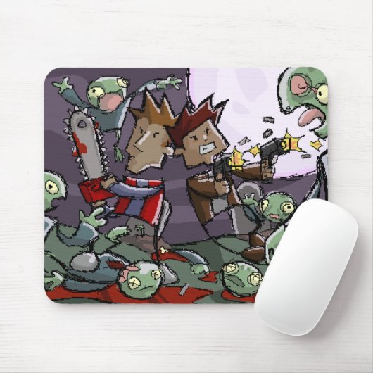 Dan und Ben gegen. Einige Zombies Mousepad (Mit Mouse)