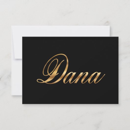 Dana gold Design Lettering Karte (Vorderseite)